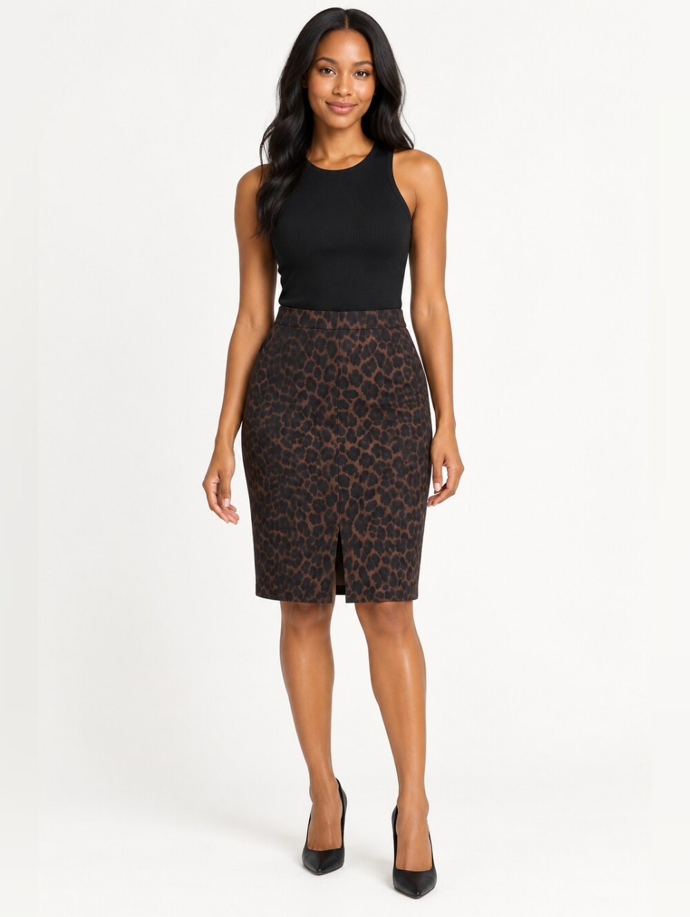 H & M Leopard Pencil Skirt